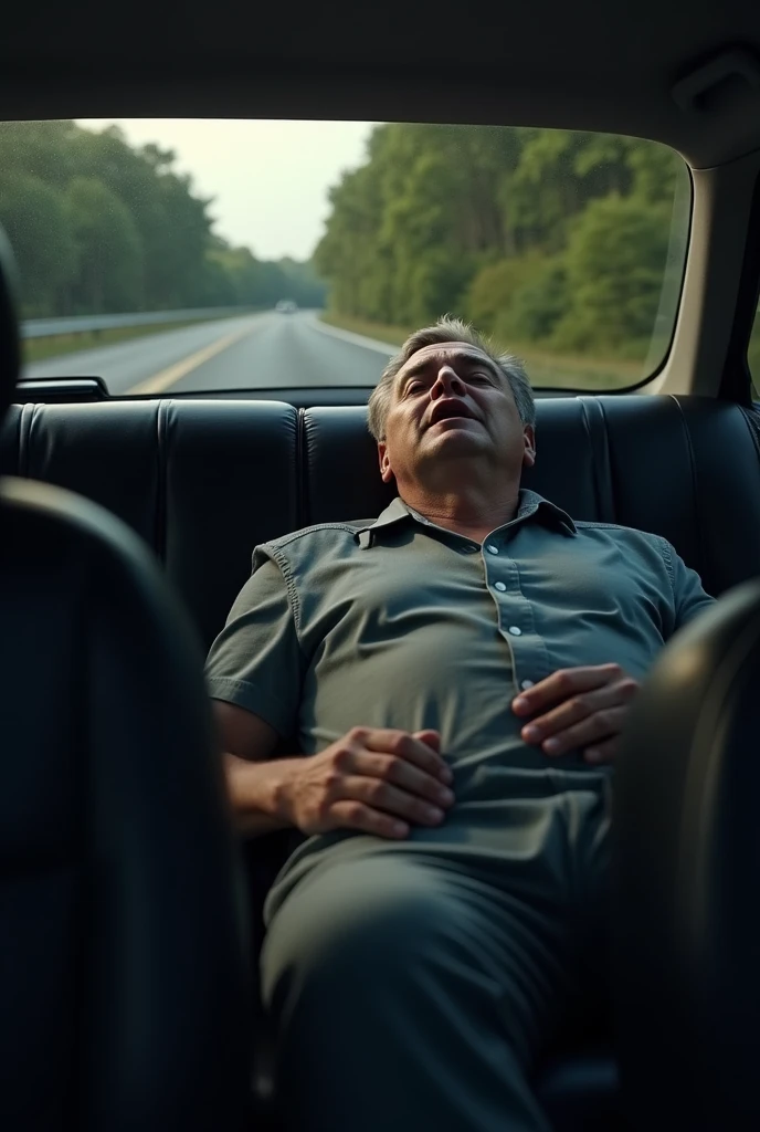 A man fainted in the backseat of a car