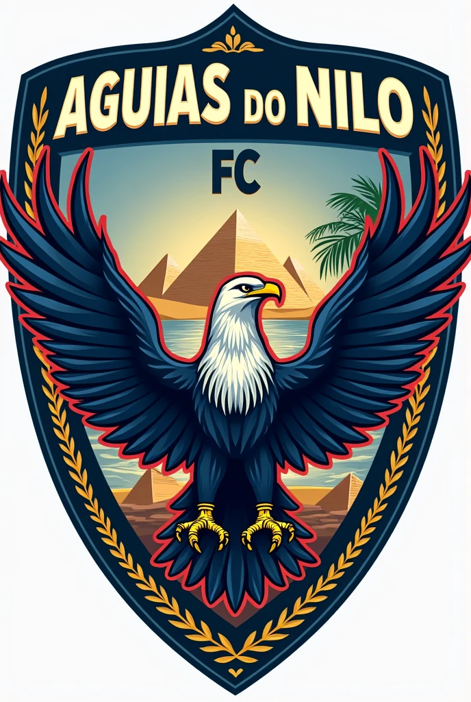 Create the shield of a team called Águias do Nilo FC