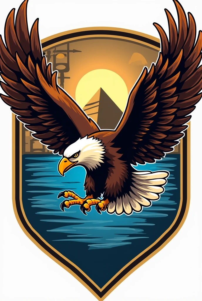 Create the crest of a team called Eagles of the Nile Fc