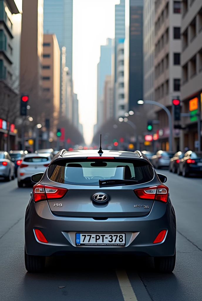 Hyundai i30 2009 gray color with number 77-PT-378 in Baku