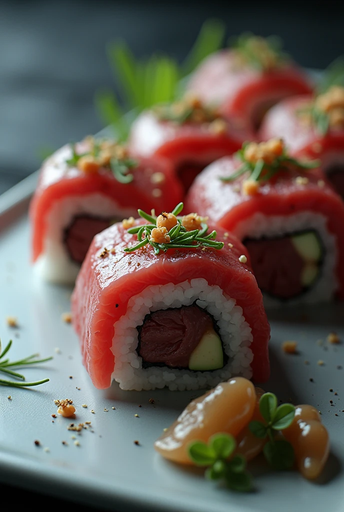 Dog meat sushi