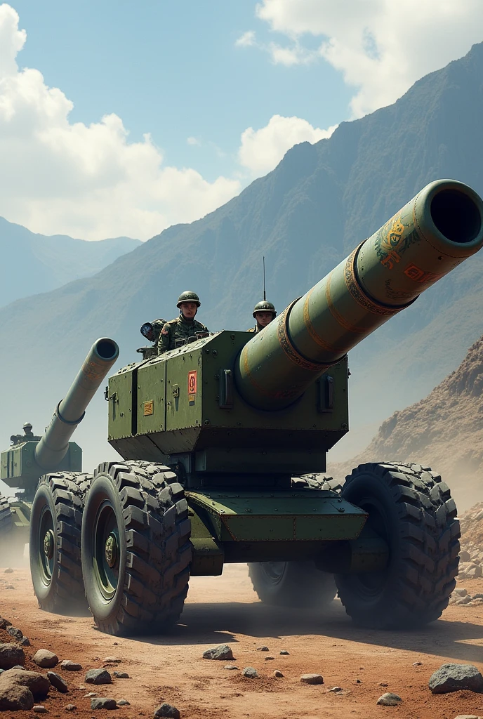 Thai artillery must have bigger cannons that can be towed.