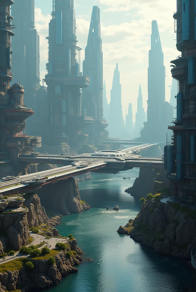 ((masterpiece, Highest quality, Extremely detailed CG, unity 8k wallpaper )),(masterpiece, Highest quality, Highest quality, Official Art, beautiful,aesthetic:1.2),Galactic Terminal,Spacecraft landing area,Mechanized cities,Coruscant,sf,Unreal landscapes