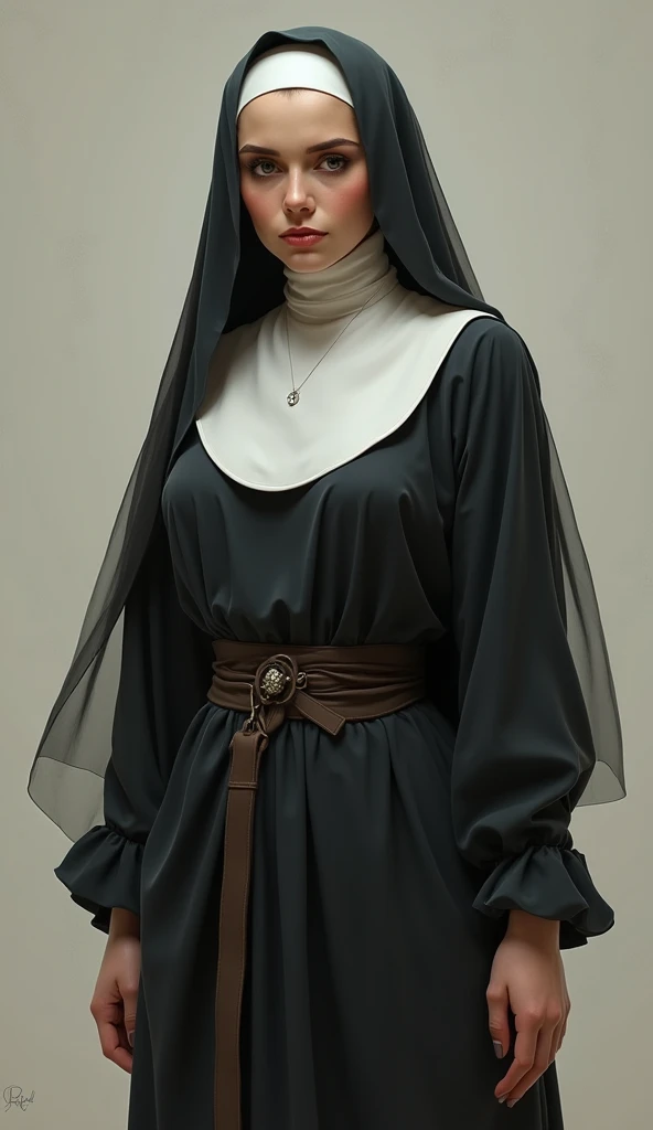 Naughty nun, whole body