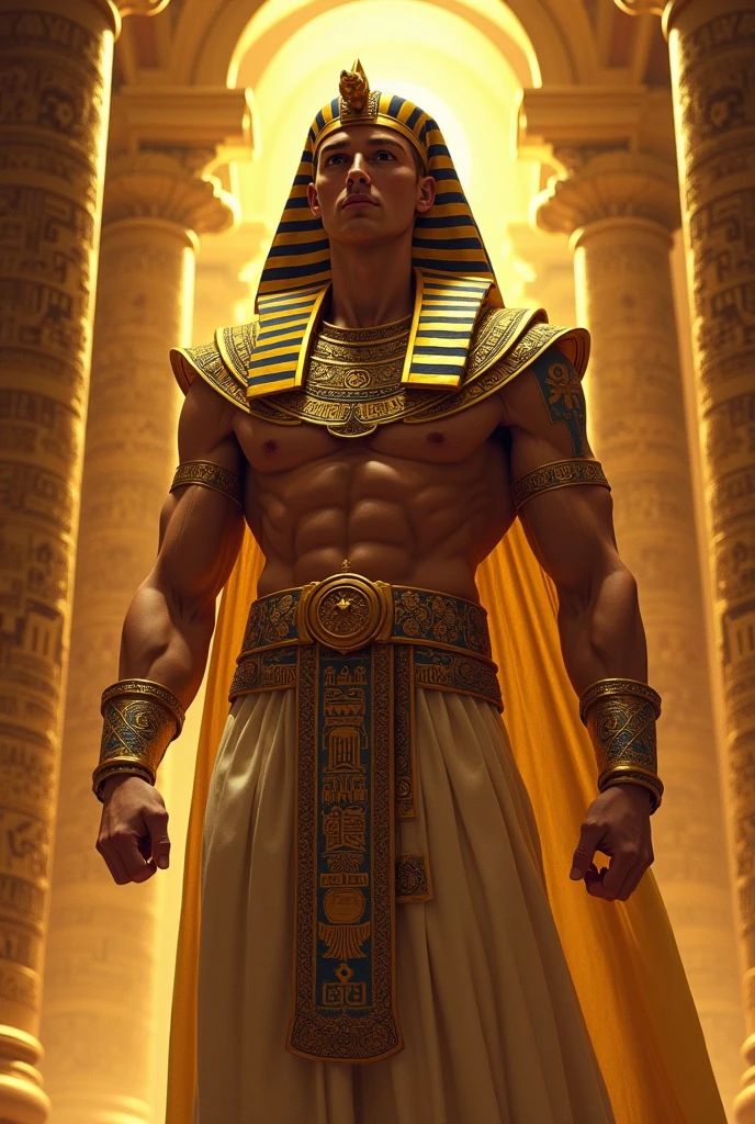 Pharaoh of Ancient Egypt, blond and rich