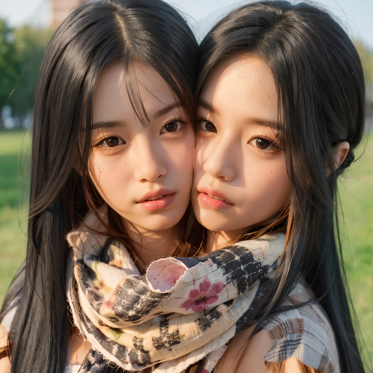 ((Beautiful sisters playing together:1.3, Beautiful sisters touching each other's breasts:1.3)), (8k, RAW Photos, Highest quality, masterpiece:1.2), Looking at the audience, Viewed from the front, Beautiful white skin, knees, Absurd face is small, Part your bangs down the middle, The forehead is visible, Glare, ((Cute and happy face:1.3)), Ultra-high resolution, ((Cute appearance々Color underwear)), ((Slender body line)), (Outstanding proportions), high school girl, (Idolフェイス, Baby Face:1.65), Japanese women, Are standing, (Photorealistic:1.37), Photon Mapping, Realistic, Cute and small face, Brown eyes, prospect, Written boundary depth, Blurred Background, (I can see the bangs), Silky smooth hair, (Firm stomach:1.3), (Beautiful and slim thighs:1.4), Small beautiful butt, (Curved waist), thigh, Nogizaka idol, Idol, (Detailed hands:1.3, Accurate hands:1.3, Beautiful little hands of a girl:1.3), (Firm and beautiful breasts:1.3), Super quality, Low people, (Clear white skin, Skin with visible pores:1.2), (Focus on the face), Check and correct the garment construction, (Perfect Anatomy:1.3), (Detailed eyes and face:1.3, Professional photography techniques),