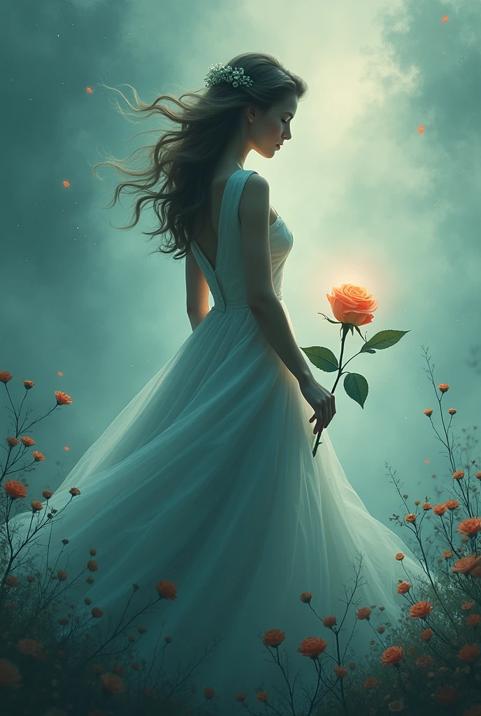 Create me a book cover the title is : Untouchable Love : Mi Arabella It is about the woman in her dreams repeatedly meeting a man and slowly falling in love with him and then somehow entering his world. Es ist ein Romance/ Mystery book which preferably has a simple cover