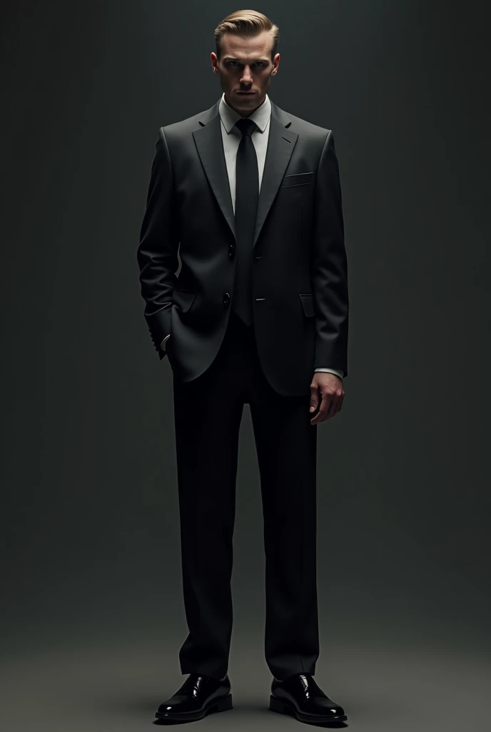 A man in black suit 
