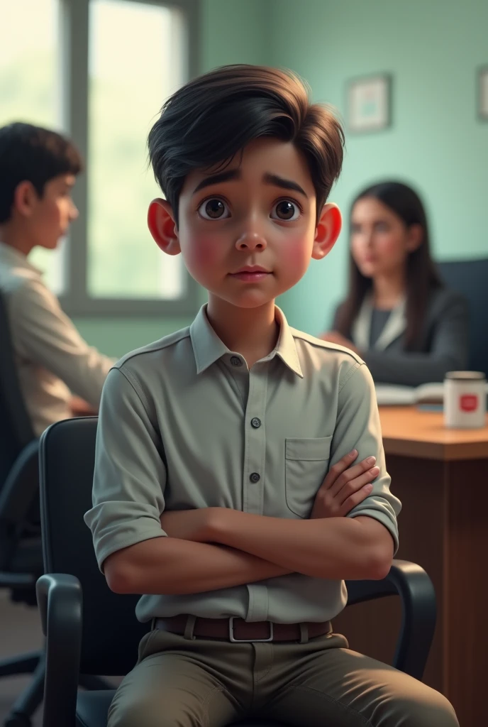 A bengali boy sitting in a interview