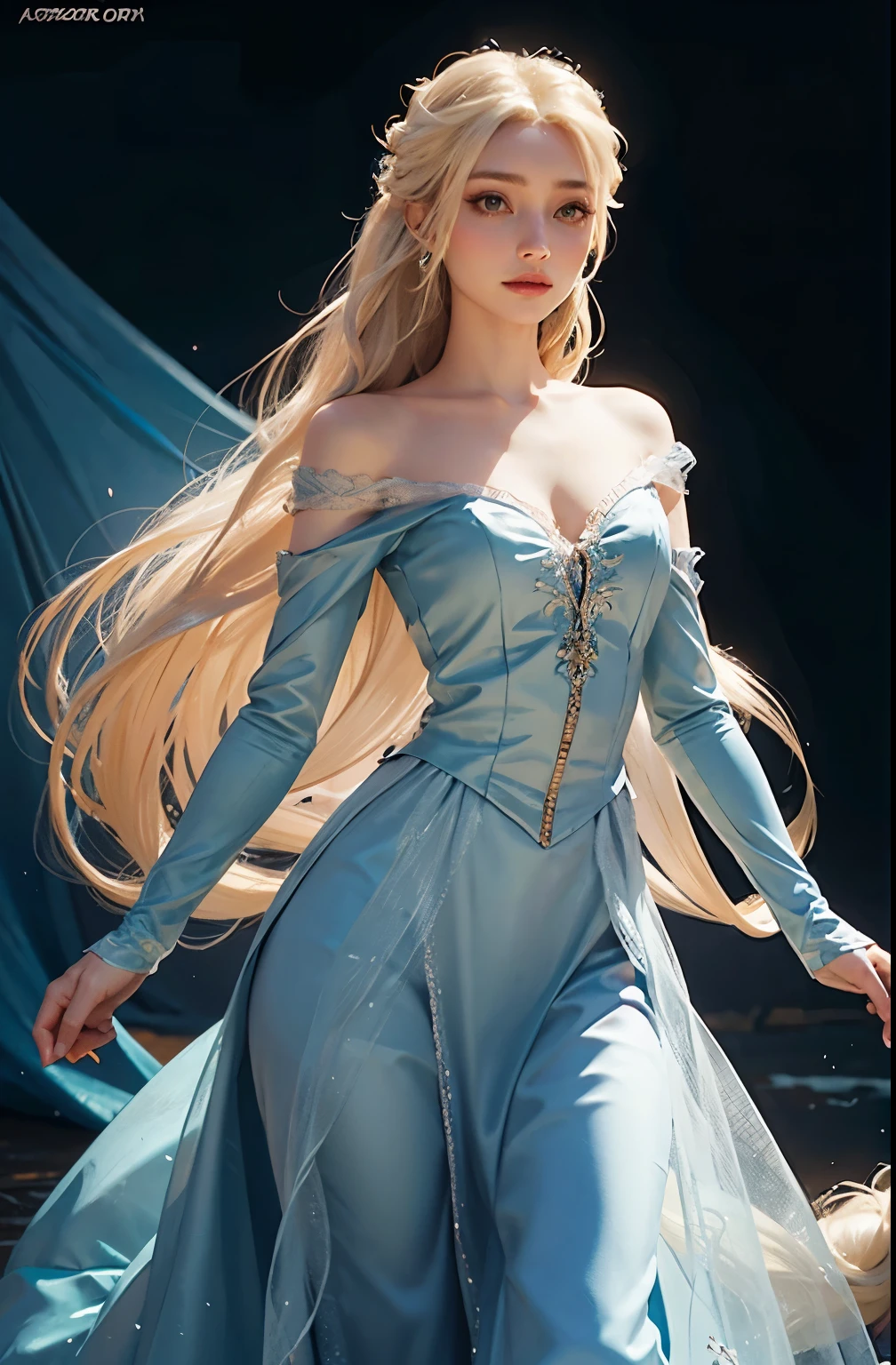 Elsa and Rapunzel fusion, Combining Models, Rapunzel's clothes, Melting, One person, beautiful, character, woman, woman, (Master Parts:1.2), (Better Quality:1.2), (alone:1.2), ((Fighting Pose)), ((battlefield)), Cinematic, Perfect Eyes, Perfect Skin, Perfect lighting, With a smile, Light, col, Rough skin, detailed, beauty, wonder, 超detailedな, Perfect Face, Very short and sexy skirt, Legs slightly apart、Shows part of panties stuck to her vagina filled with sweat, colpo inteiro, Long legs , Mid-length hair,Colorful interior,alone, In pure white underwear, Japanese, Big Tits、Laughter, Fluffy tail, Thin thighs, two