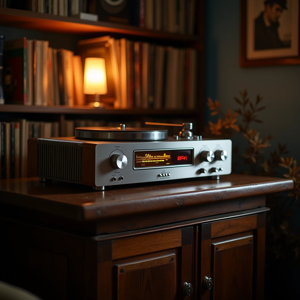 school music player, vintage