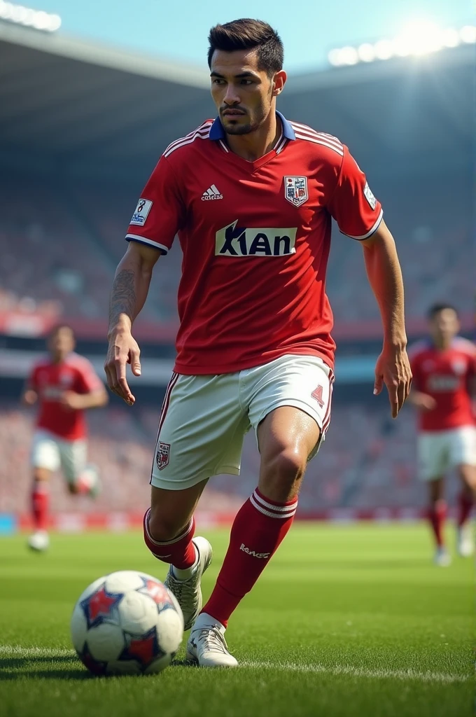 Football player Juan Román Riquelme playing for the River Plate football club 