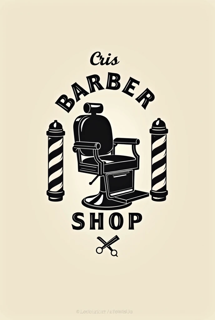 make a logo for cris barber shop