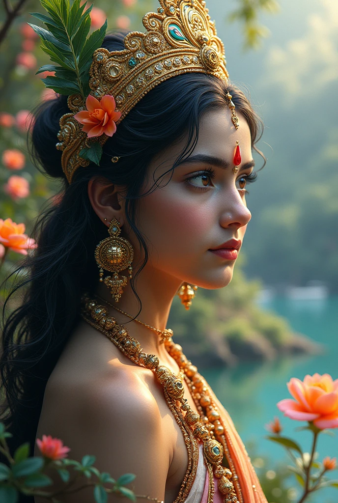 Lord Krishna aesthetic image 