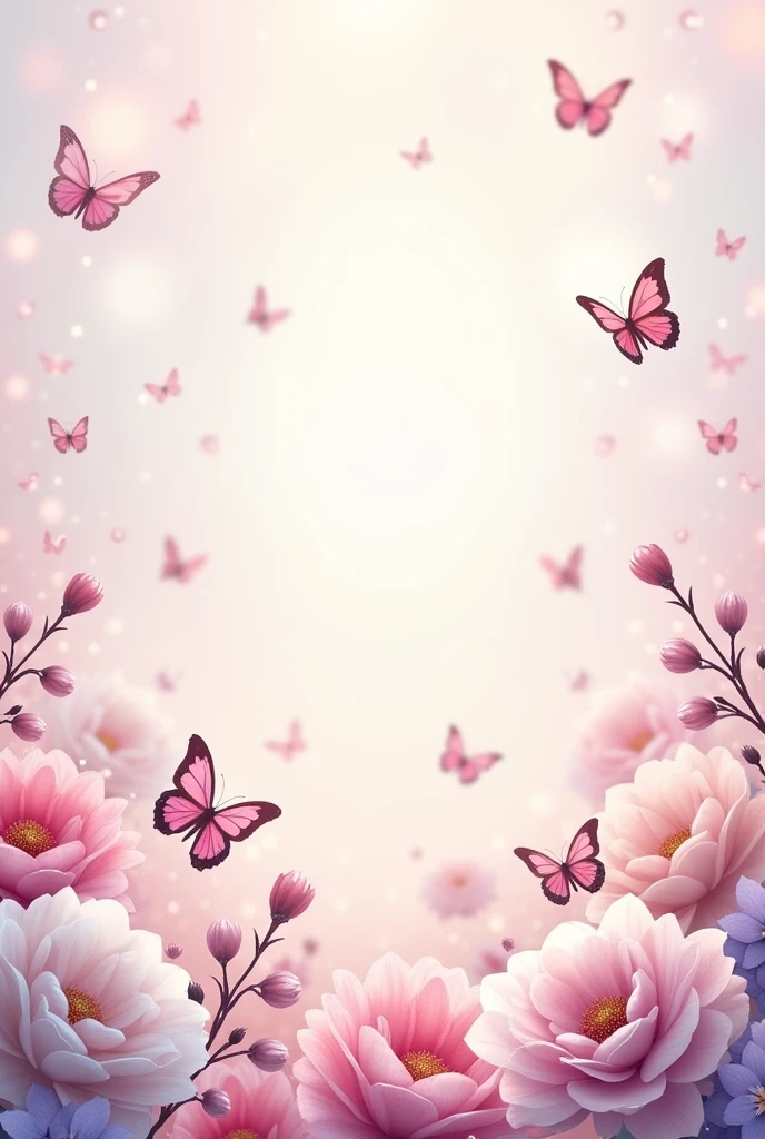 Very beautiful baby shower invitation for girls with butterflies and flowers
