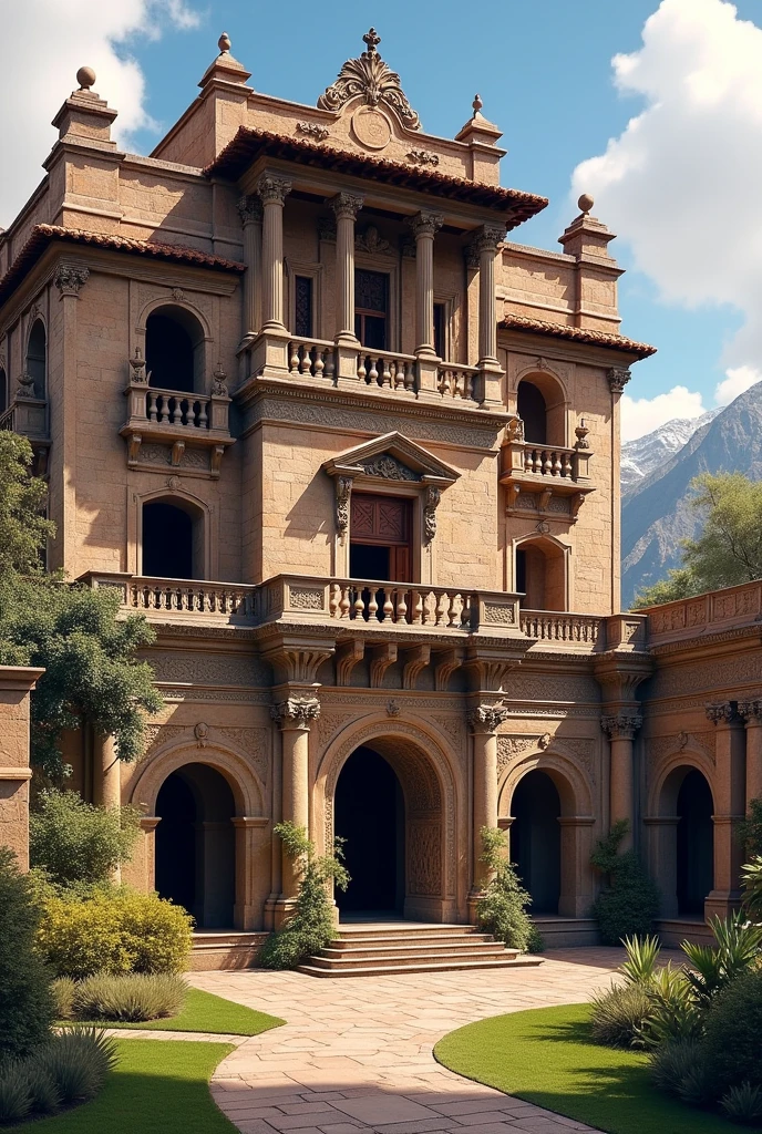 Create an architectural construction that mixes pre-Hispanic architecture, that is to say, Materials, with some colonial structures. What would a building with Inca architecture look like?.
Context in Peru.
Manifestation of Peruvian identity.
Inca houses.