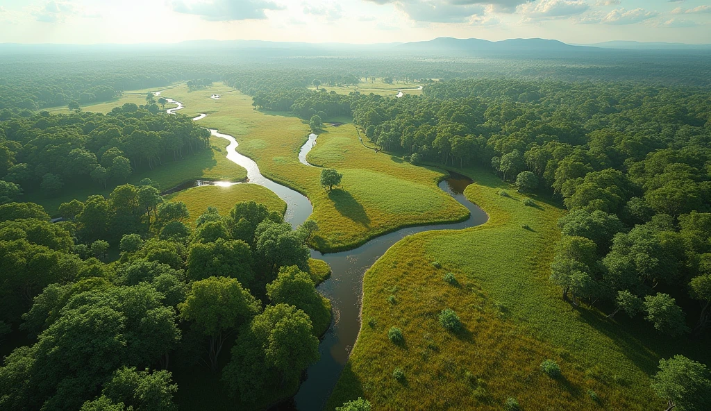 Aerial view of the Brazilian Cerrado.