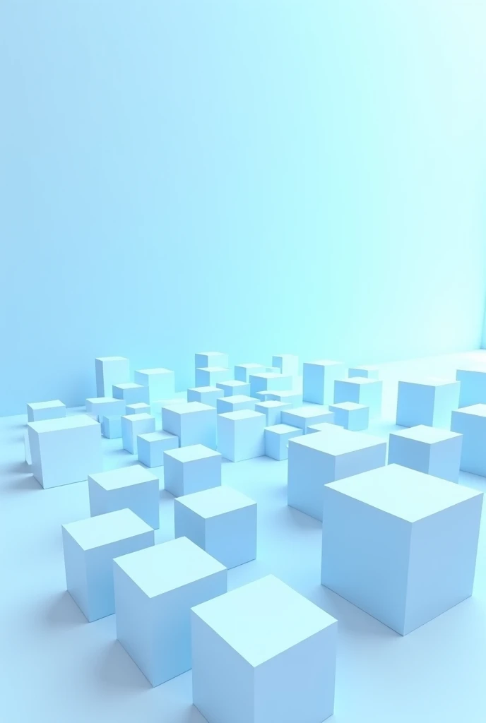 make a 8k ultraHD 3d really light blue background with cubes with a pattern resembling that of a mobius strip