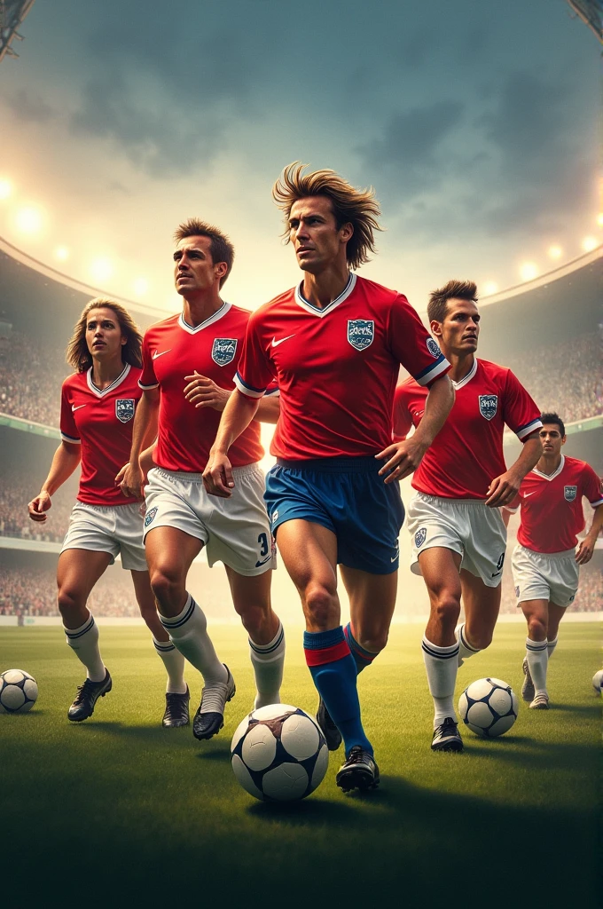 George Best, Bobby Charlton, Eric Cantona, david beckham, and Cristiano Ronaldo