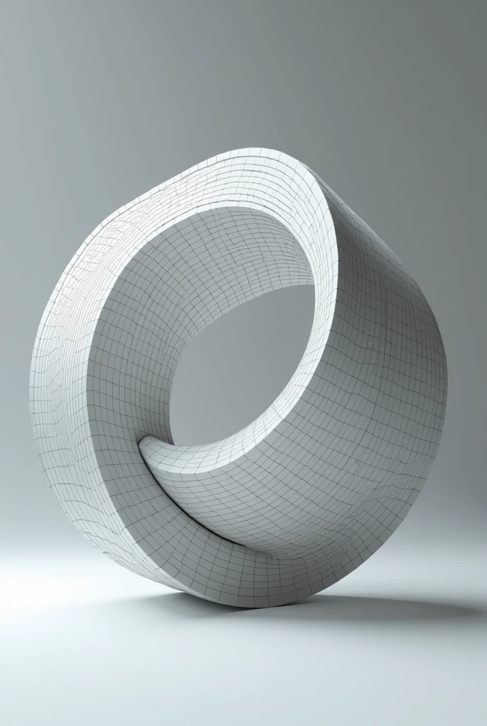 make a 3D mobius strip made of like gridlike pattern lines