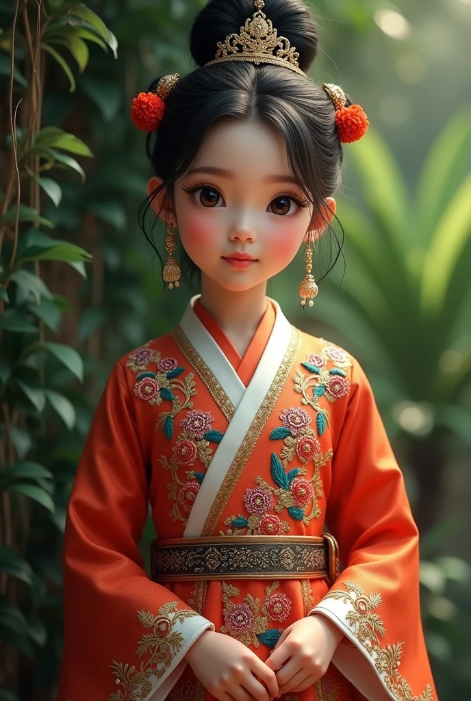 Khmer girl wearing traditional 