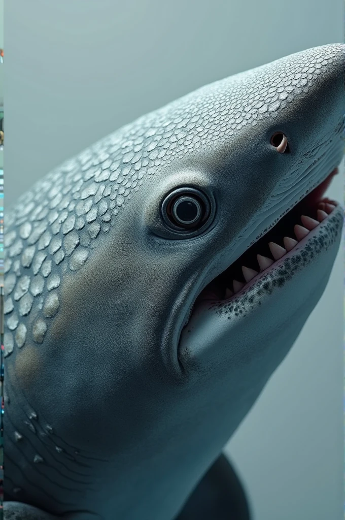 Close-up of a shark's skin texture]