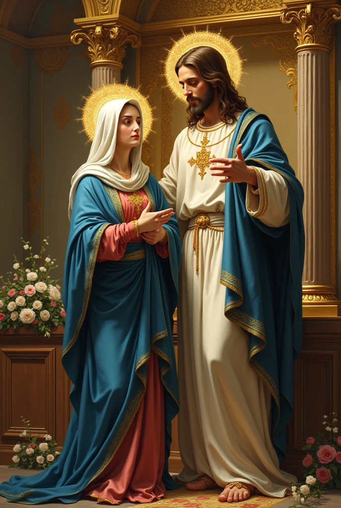 image of our lady fekliz next to jesus