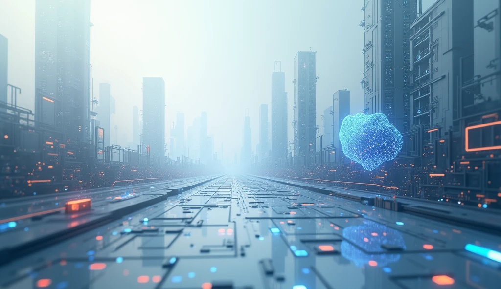 abstract background image conveying technology AI technology