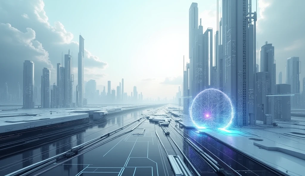 abstract background image conveying technology AI technology