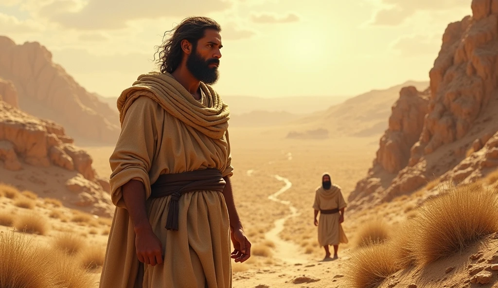 biblical history,
In the Judean Desert, It was John the Baptist, a singular man, with camel hair garments and a leather belt, feeding on locusts and wild honey.