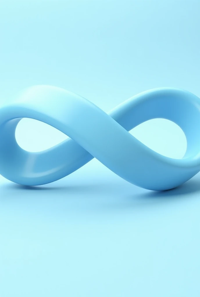 2D light blue rectangular mobius strip