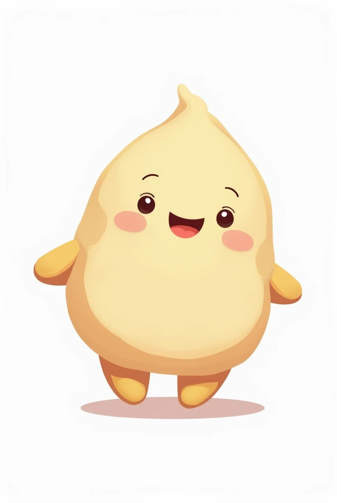Cute dumpling character remove background and smoke and make it small and cartoon make it cute add little hands