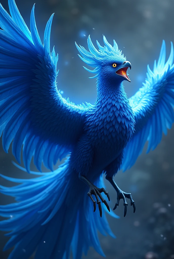 blue phoenix with no background
with a fierce look