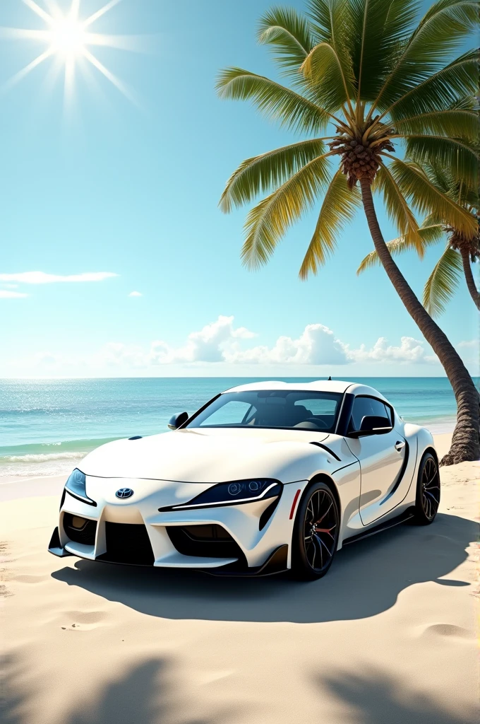 A white supra at beach 