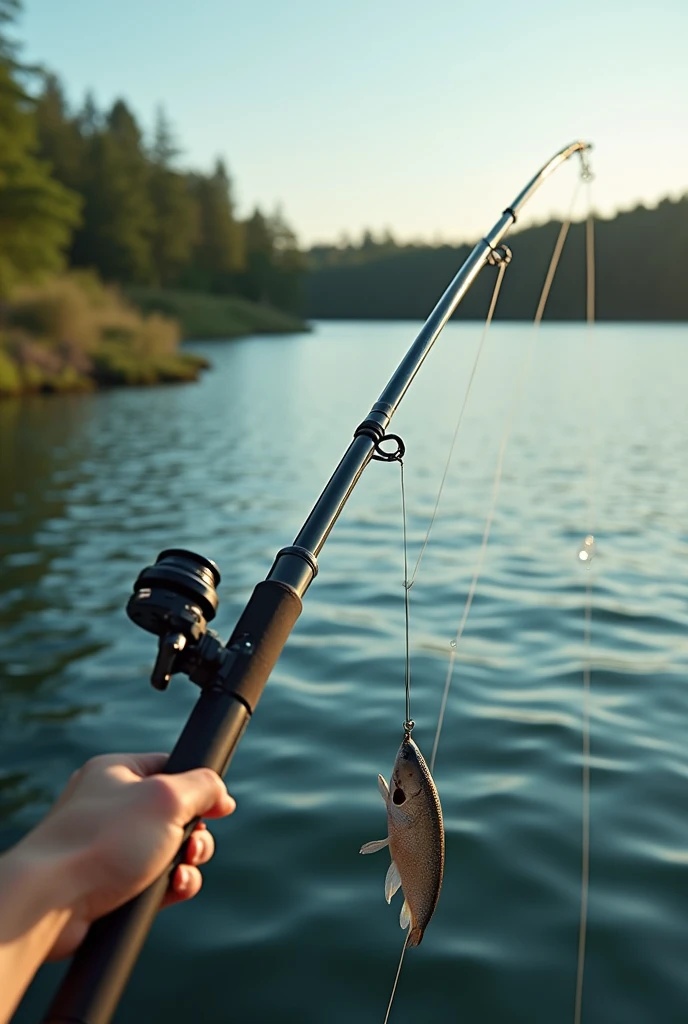 fishing rod with camera on bait