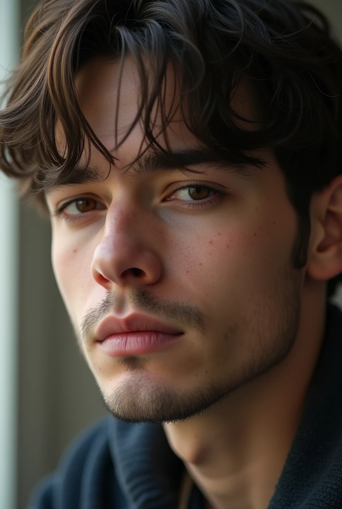Create realistic men photos, of straight hair, sem beard, it&#39;s young