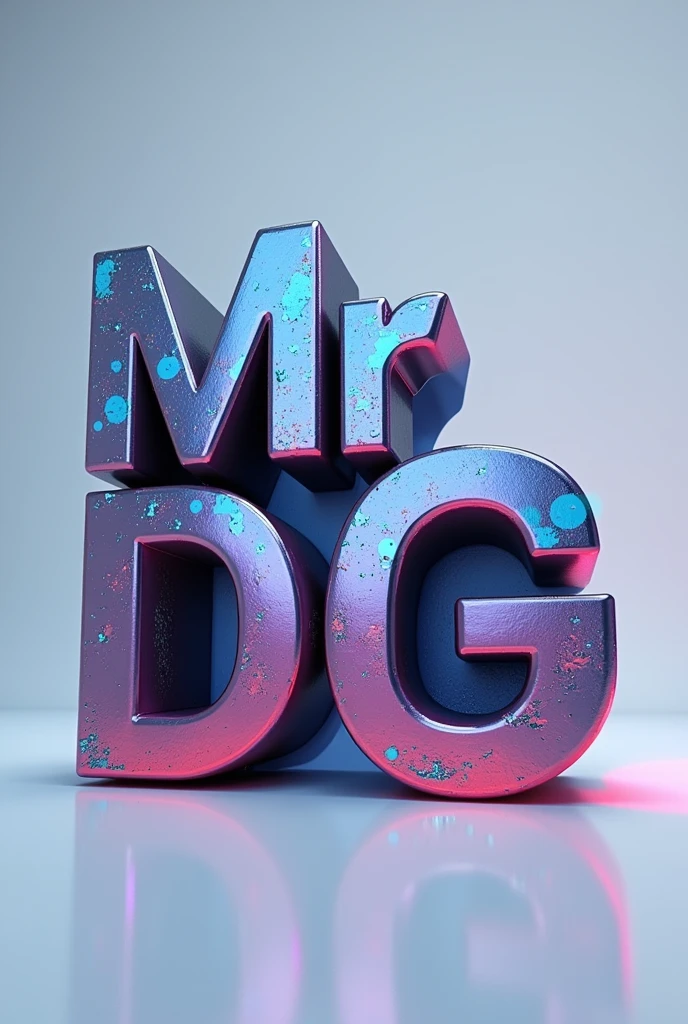 Youtube channel logo, Mr DG, text logo, creative, amazing , without human, only text, youtube shorts channel , 3d