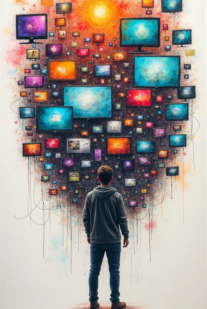 Sketch of the effects of media in my life
