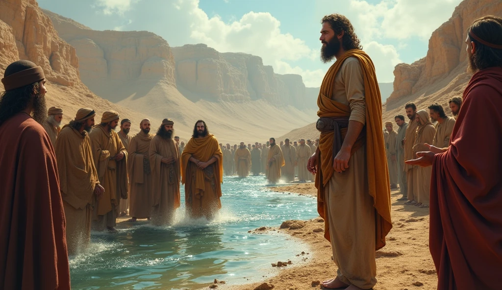 biblical history,
john Baptist, a singular man, with camel hair garments and a leather belt, but on the banks of the Jordan River, When he saw many Pharisees and Sadducees approaching to be baptized, John got angry