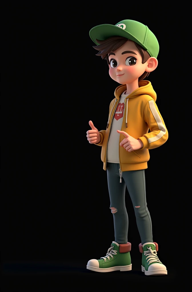 change the color of the character's jacket to green