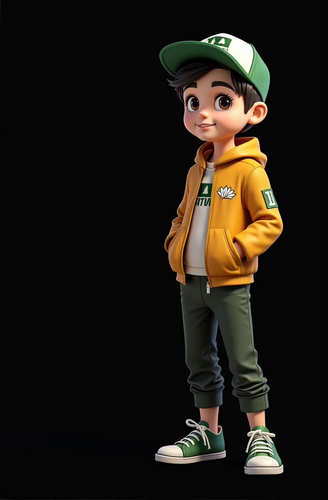 change the color of the character's jacket to green