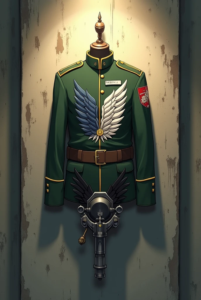 Best quality, on the wall, anime, Eren's uniform, Attack on Titan weapon, on the wall, Attack on Titan anime, Avatar Aang, bald
