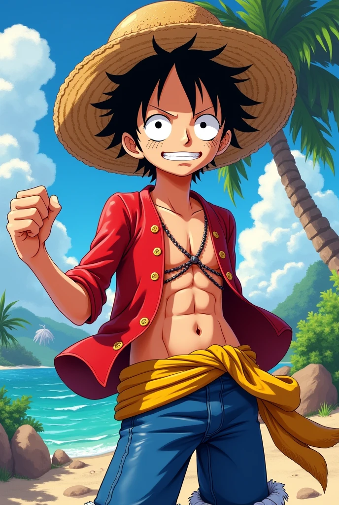 wearing the straw hat. ONE PIECE