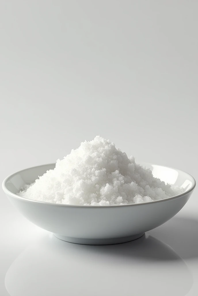 Real image of a plate with white sugar