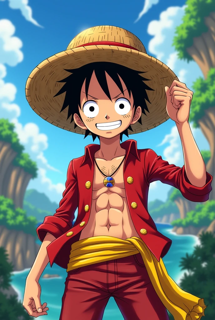 wearing the straw hat. ONE PIECE