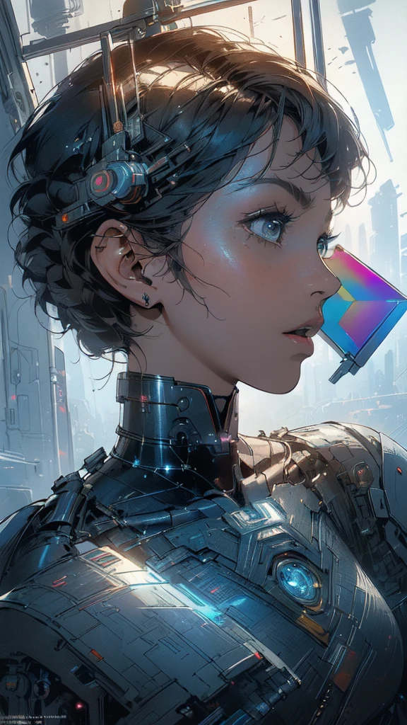(((masterpiece, highest quality))),(((solo:1.2))),(((1girl:1.2))),32k wallpaper, very detailed, poster, vintage science fiction,(((((geometric cinematic movie poster))))), ((((bauhaus)))),(((abstract))),((((mid century modern)))),(((((portfolio))))),(((((Close-up))))),(((((bust up))))),((((more various angle)))),(((highlight))),(((complete. detailed face))),(((Extremely talented))),(((most complecated machine))),(((Overall colorfully))),((((((Absolutely simple background)))))),(((((detailed futuristic machine))))),(((Cleavage))),(((marvel super heroes))),(((rainbow color scheme))),(((Very detailed UI))),(((So many meters))),(((Perpetual Motion Machine))),(((Mouth wide open, expression of shock))),(((dynamic angle)))