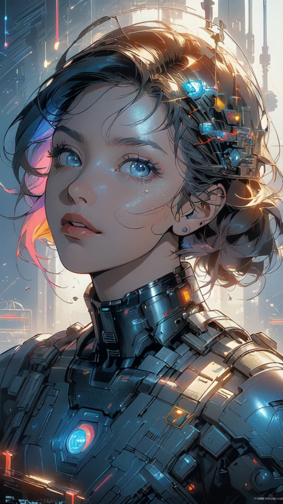 (((masterpiece, highest quality))),(((solo:1.2))),(((1girl:1.2))),32k wallpaper, very detailed, poster, vintage science fiction,(((((geometric cinematic movie poster))))), ((((bauhaus)))),(((abstract))),((((mid century modern)))),(((((portfolio))))),(((((Close-up))))),(((((bust up))))),((((more various angle)))),(((highlight))),(((complete. detailed face))),(((Extremely talented))),(((most complecated machine))),(((Overall colorfully))),((((((Absolutely simple background)))))),(((((detailed futuristic machine))))),(((Cleavage))),(((marvel super heroes))),(((rainbow color scheme))),(((Very detailed UI))),(((So many meters))),(((Perpetual Motion Machine))),(((Mouth wide open, expression of shock))),(((dynamic angle)))