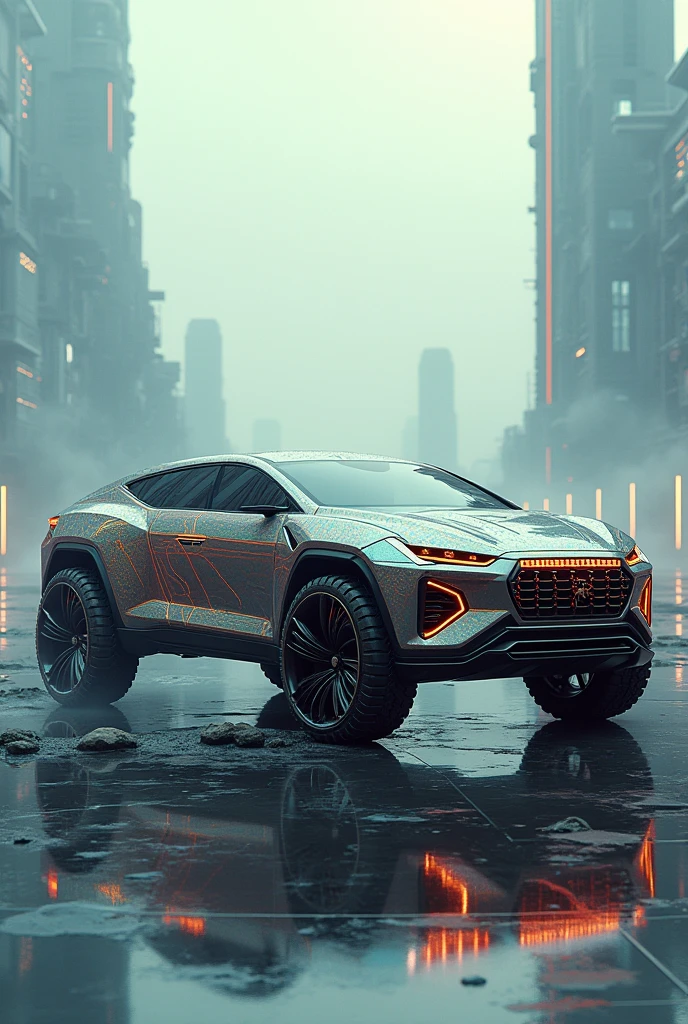 create the body of an alien suv car



