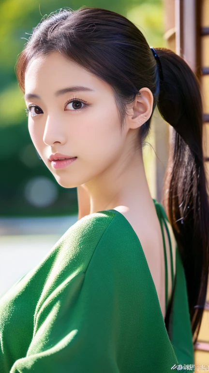 Beautiful Japan Woman、slender、masterpiece、High resolution、Realistic、ponytail