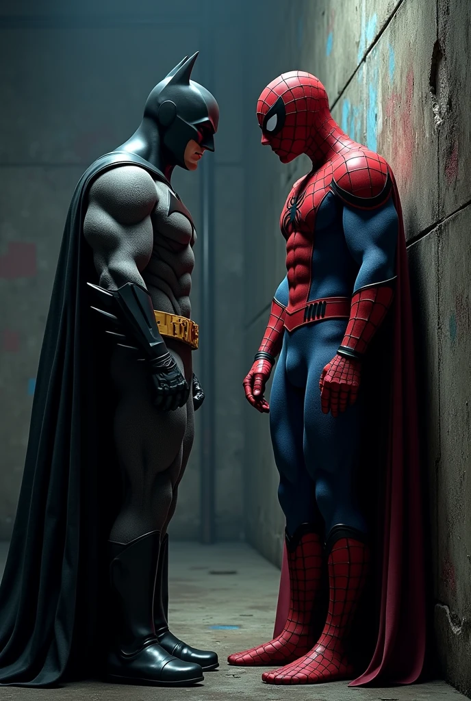 Batman and spiderman in the same room